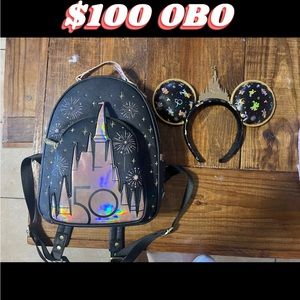 Disney 50th anniversary ears and bag